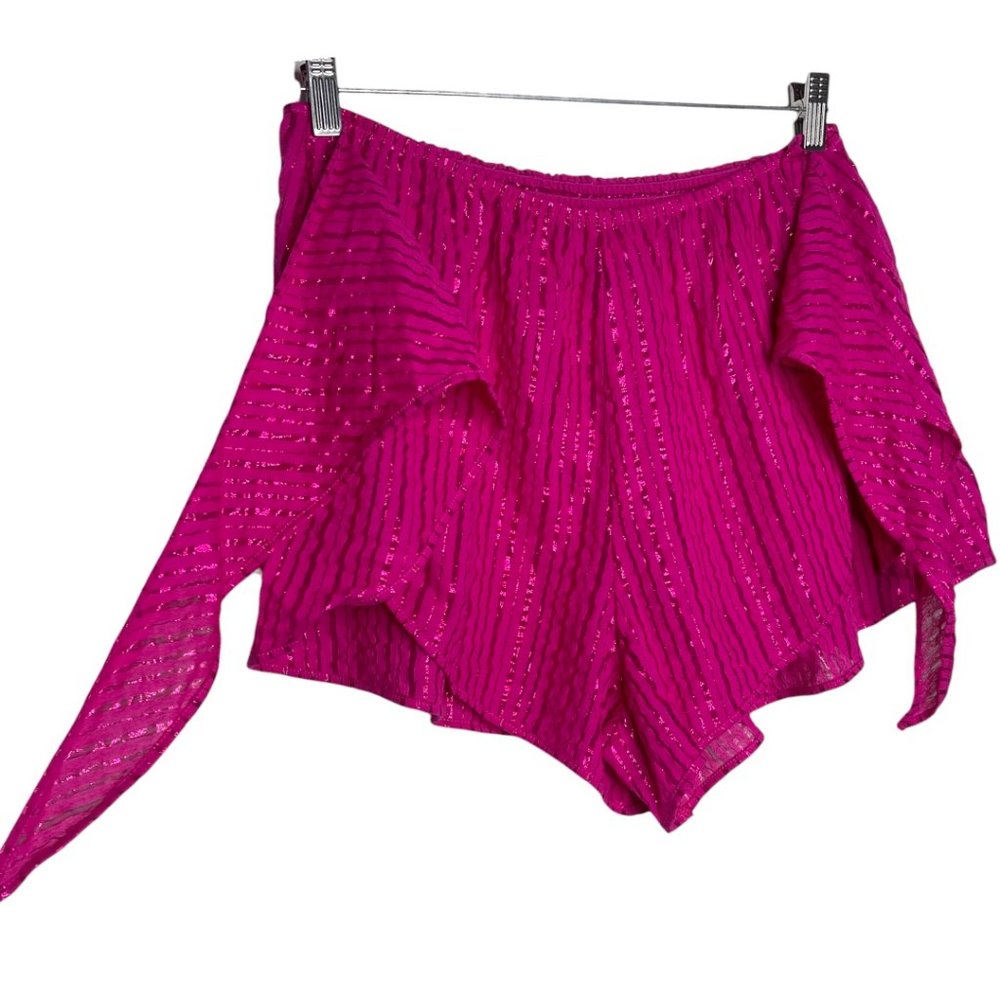 Victoria's Secret Metallic Striped Wrap Waist Sleep Short NWT Sz XL - Picture 3 of 9